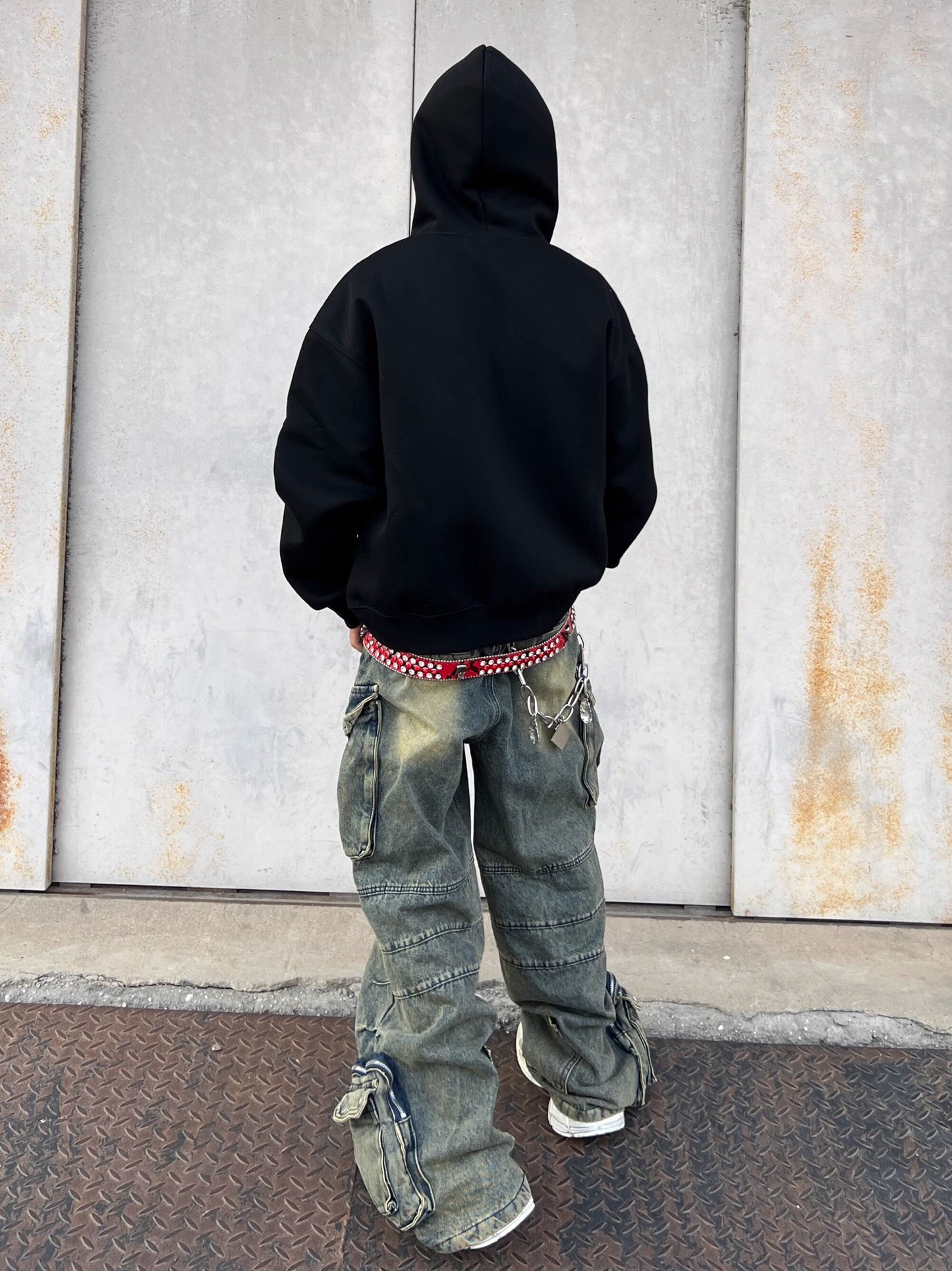 Short Length Oversize Pullover Print Hoodie WN24103