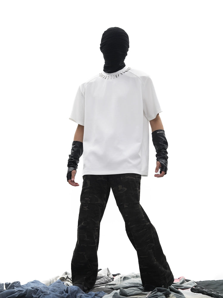 Studs Design Short Sleeve T-Shirt WN18709