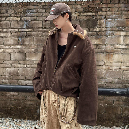 Metal Label Oversize Padded Jacket WN22996