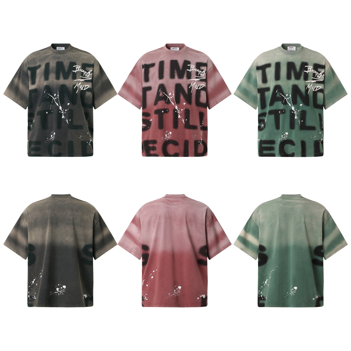 Washed Gradient Oversize Short Sleeve T-Shirt WN25833