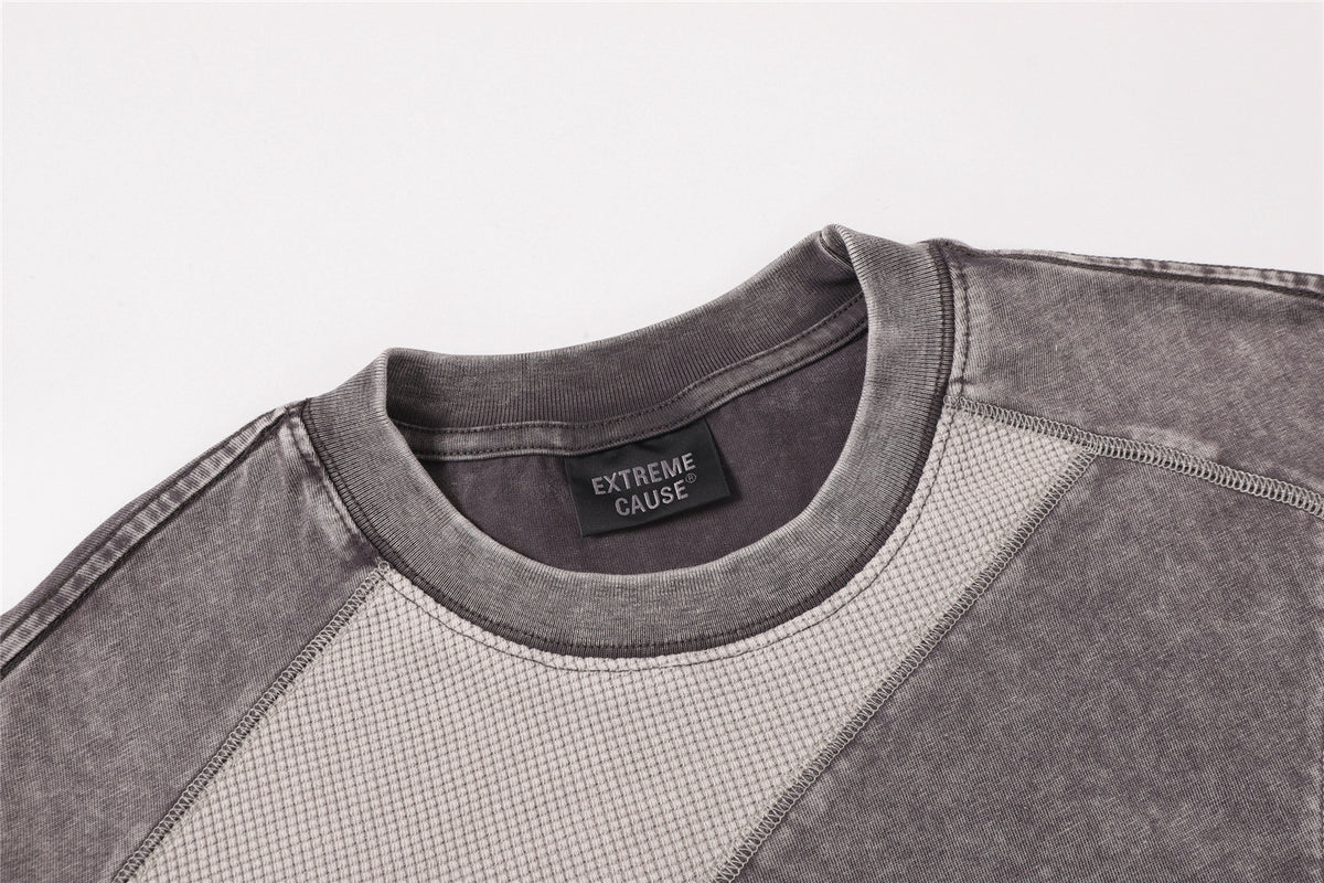 Waffle Panel Washed Short Sleeve T-Shirt WN26797