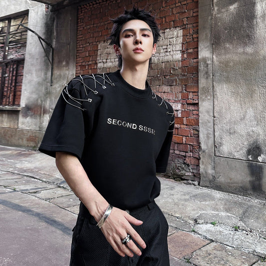 Oversize Letter Print Short Sleeve T-Shirt WN25056
