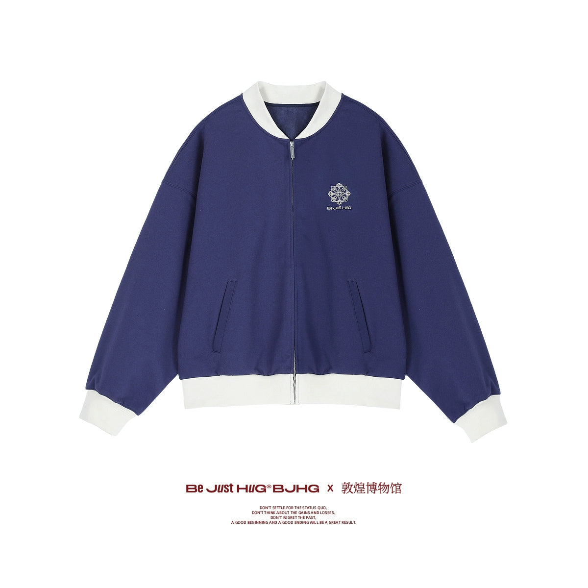 Bicolor Baseball Zipper Jacket WN13184