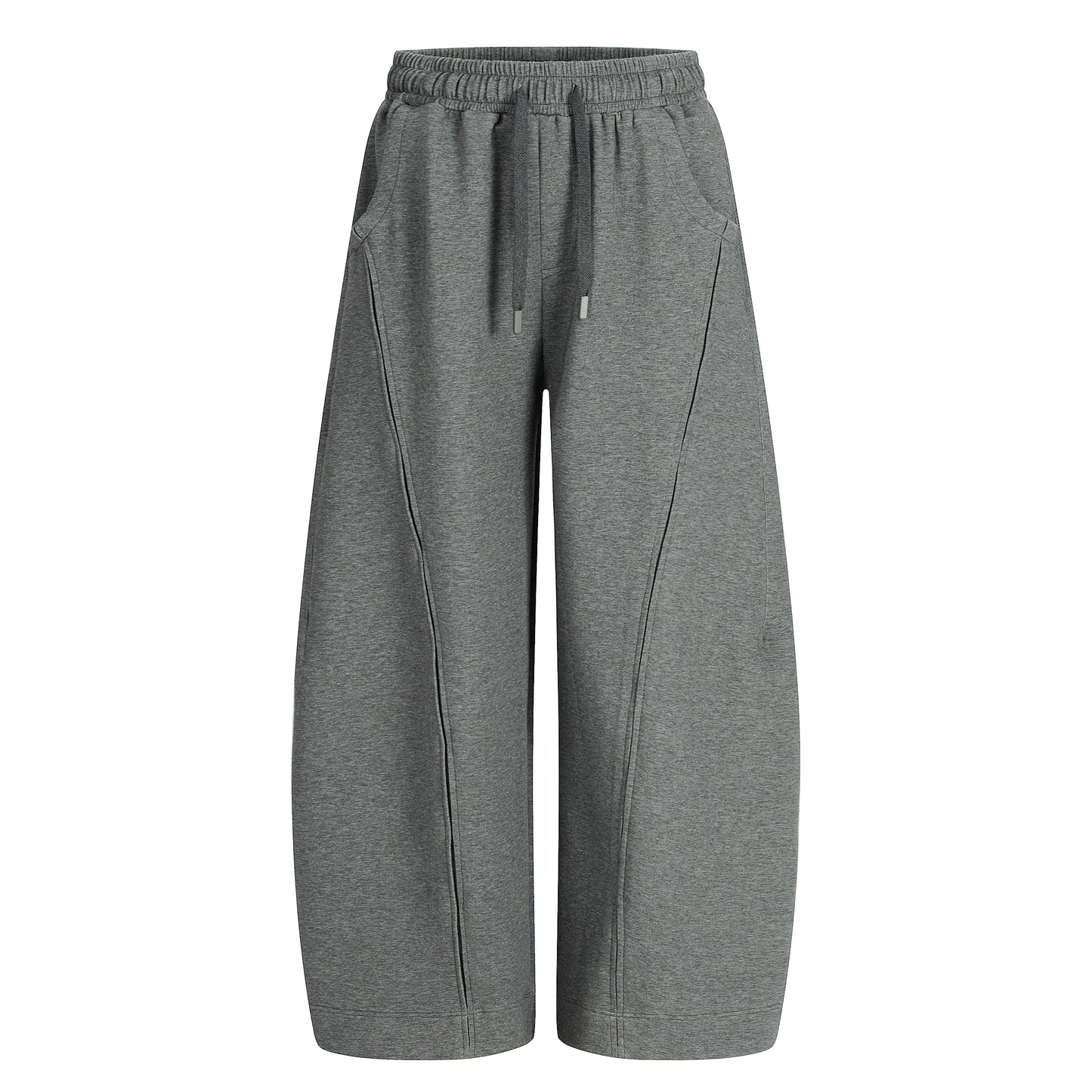 Oversize Simple Zipper Hoodie & Wide Leg Sweatpants Setup WN20581