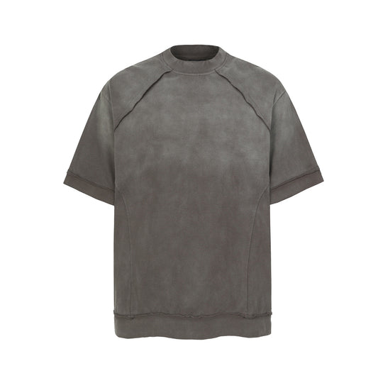 Washed Damage Raw Edge Short Sleeve T-Shirt WN23056