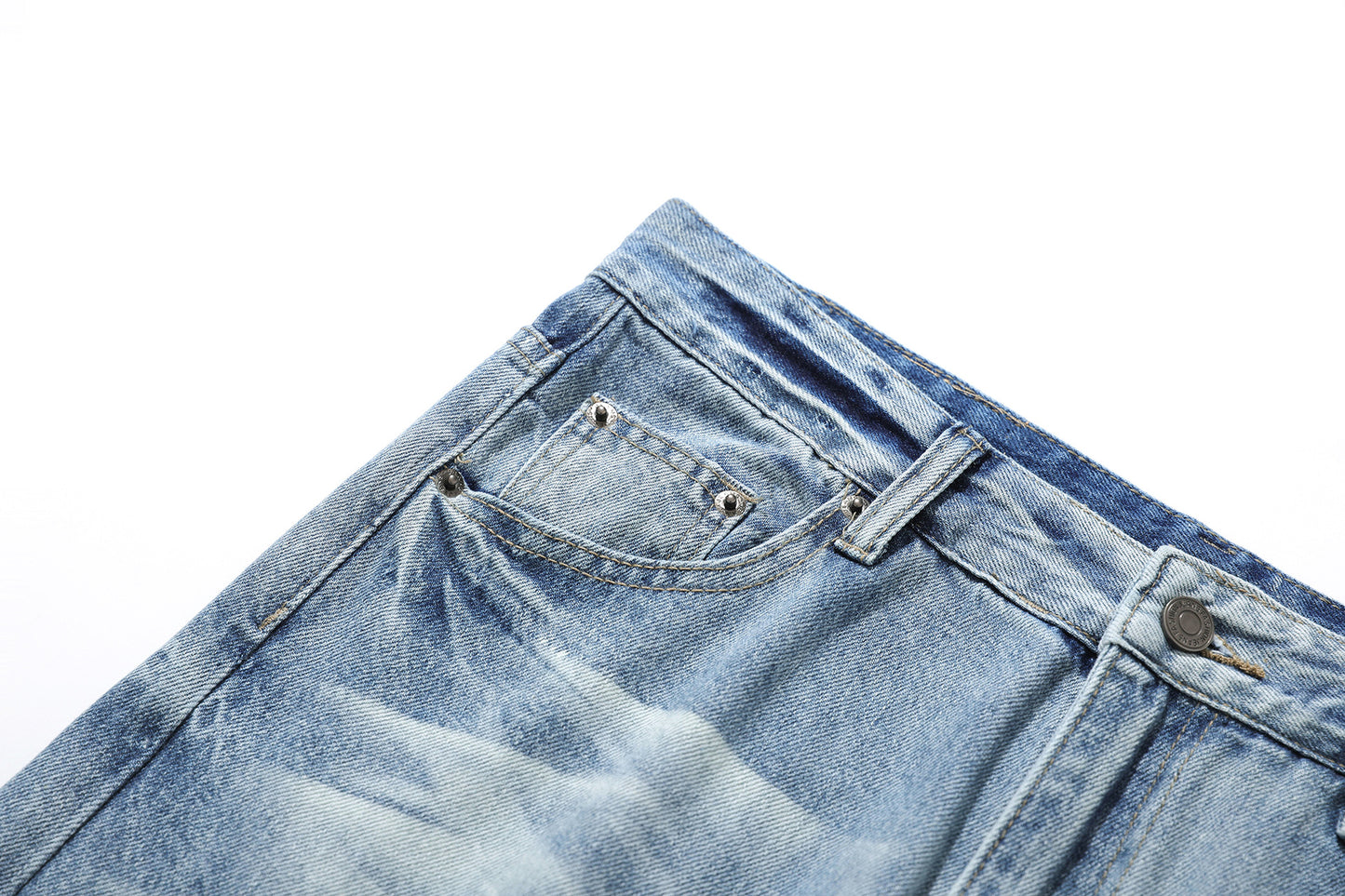 Washed Damage Flare Denim Jeans WN26095