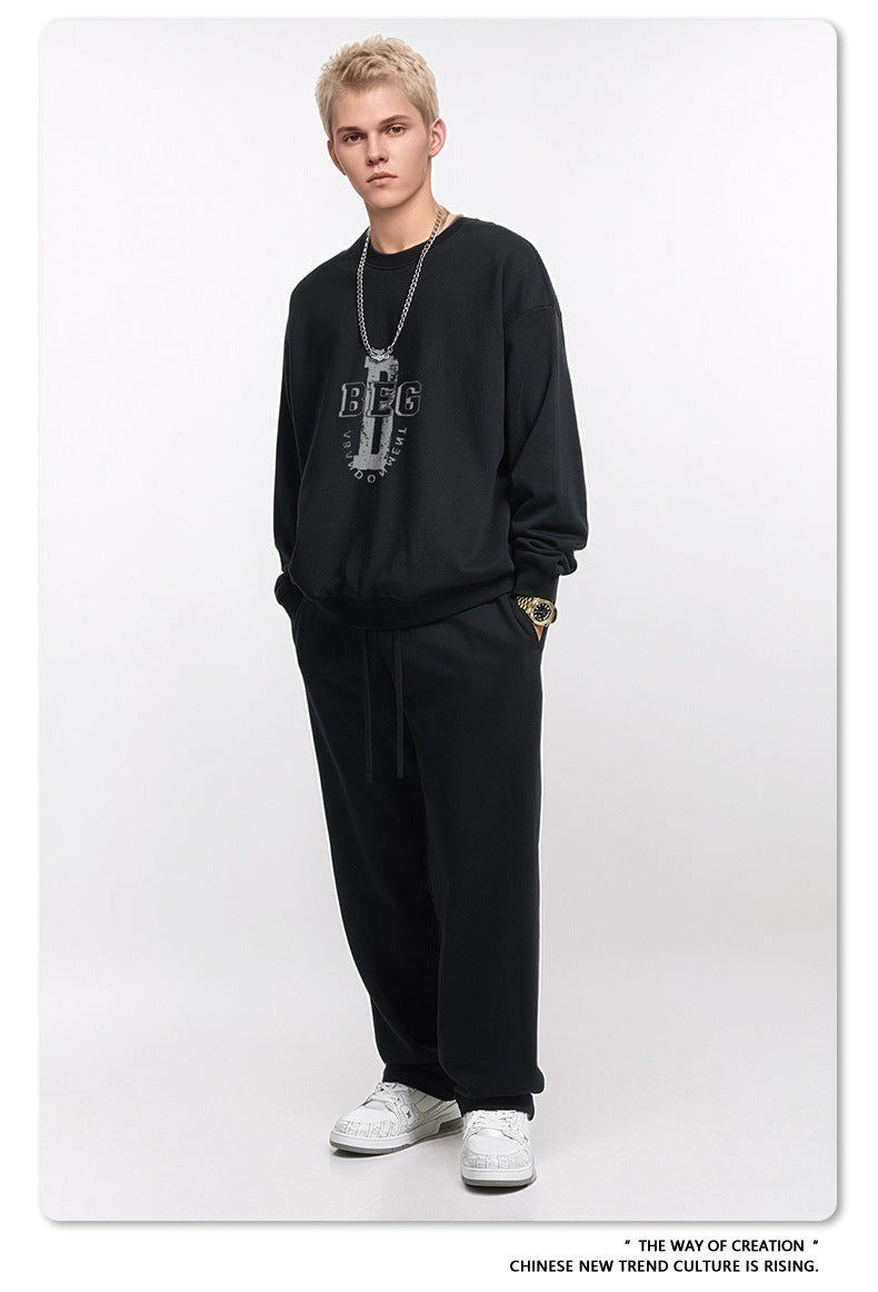 Print Oversize Crewneck Sweatshirt WN9949