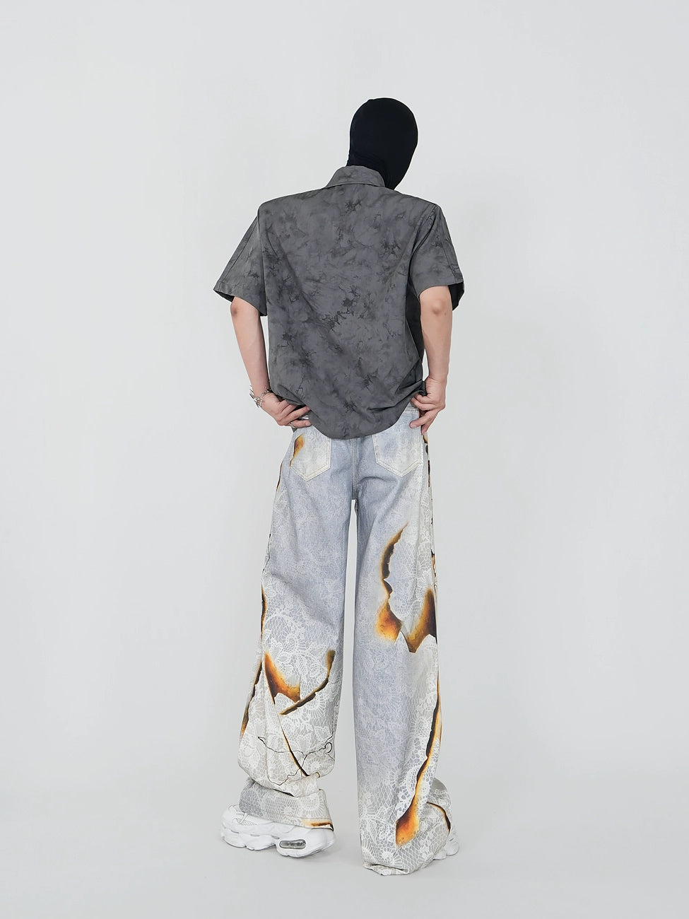 Tie-Dye Oversize Wrinkle-Resistant Short Sleeve Shirt WN17399