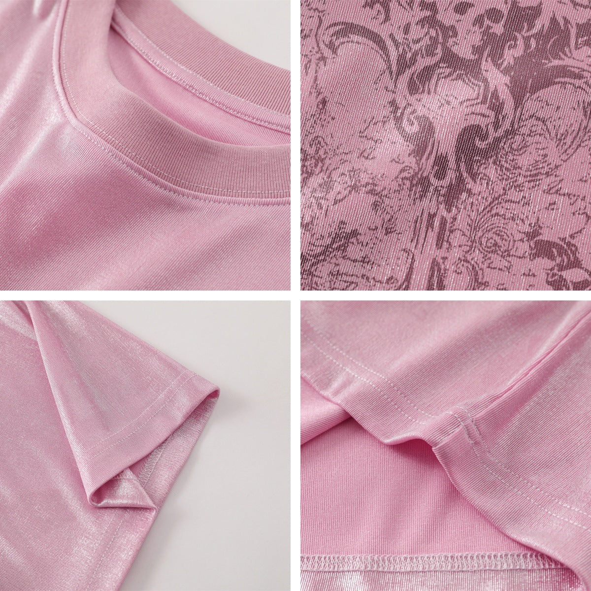 Skull Cross Print Oversize Short Sleeve T-Shirt WN15067