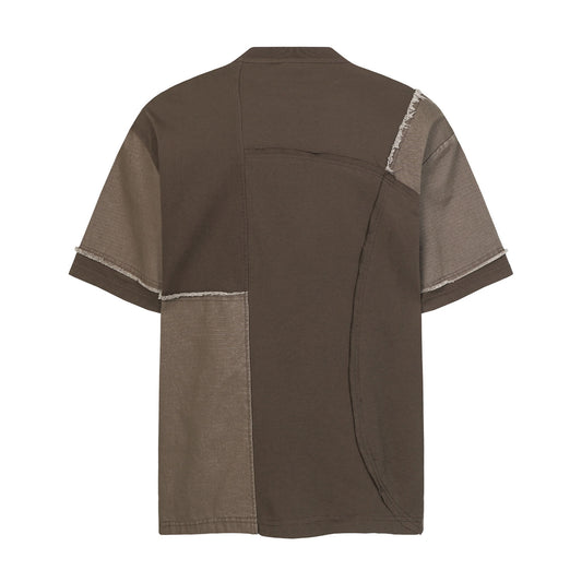Raw Edge Panel Short Sleeve T-Shirt WN26954
