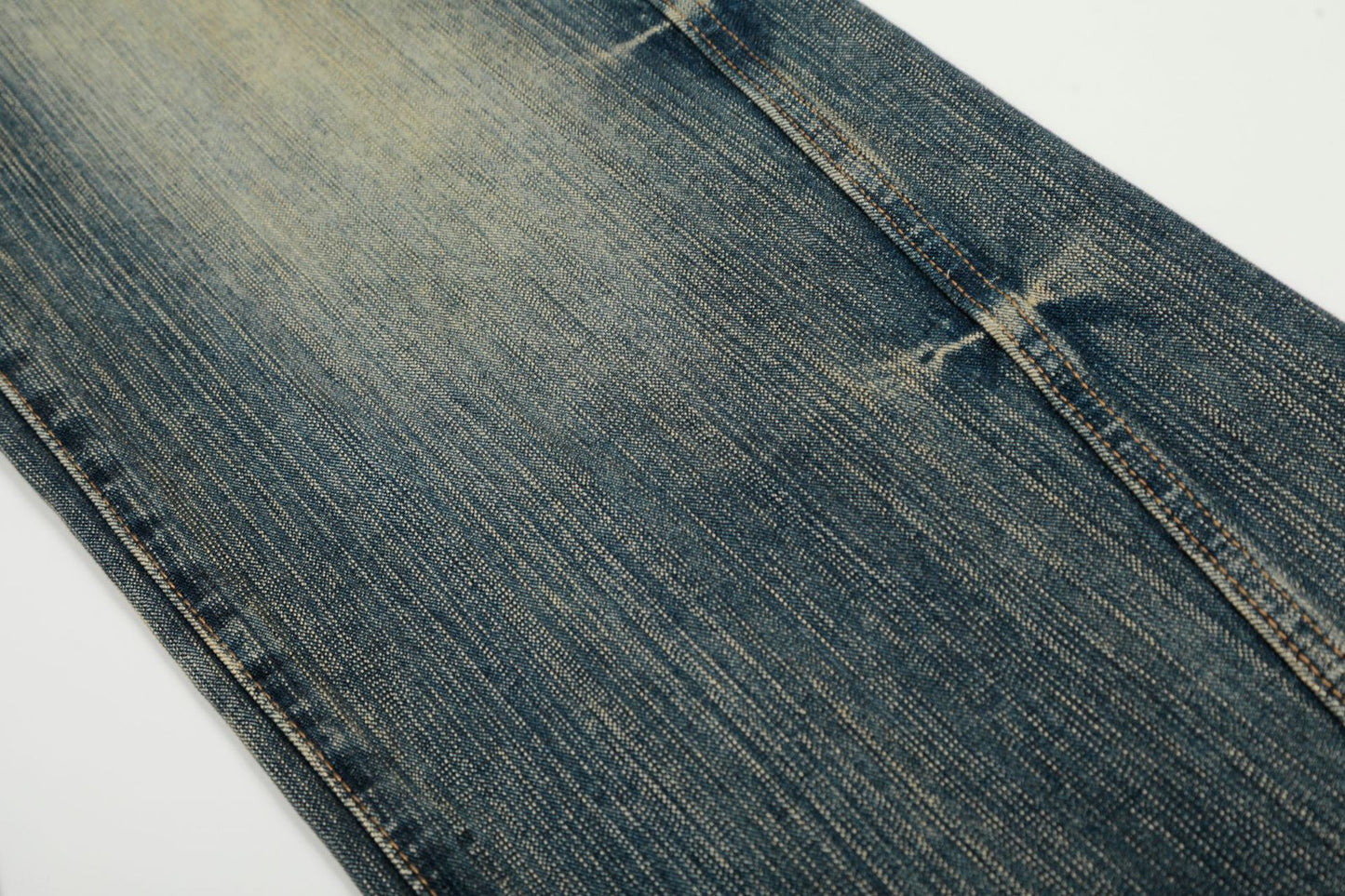 Fade Washed Straight Denim Jeans WN25940