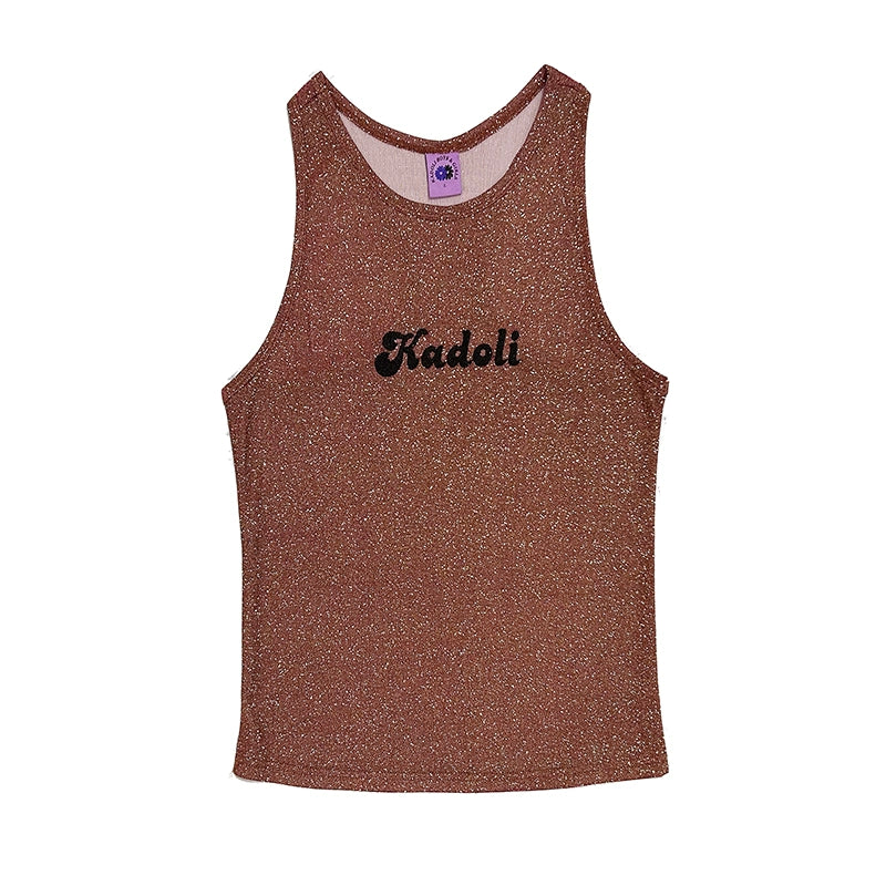 Graphic Letter Print Glossy Tank Top WN20223