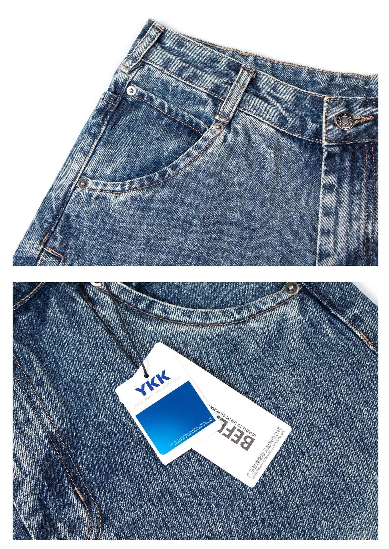 Washed Baggy Straight-Leg Jeans WN26397