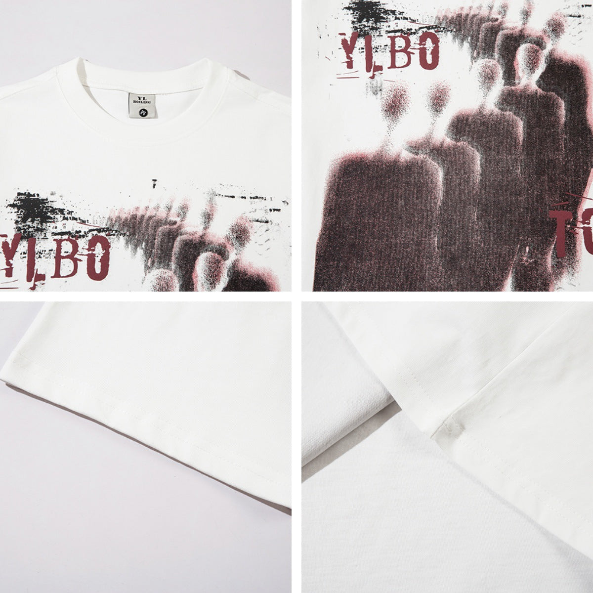 Portrait Print Oversize Short Sleeve T-Shirt WN15107