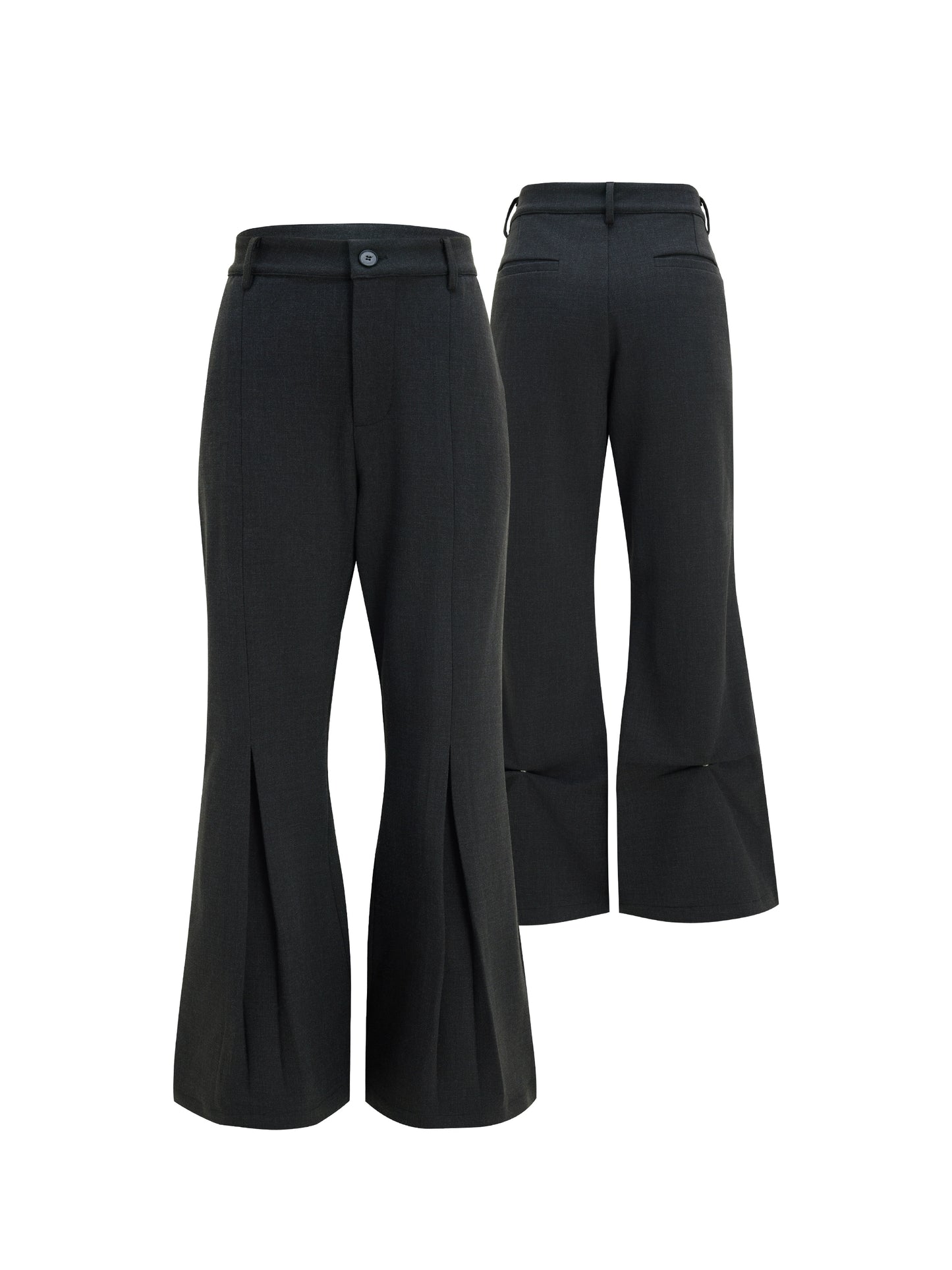 Pleats Flare Wool Trousers WN22625