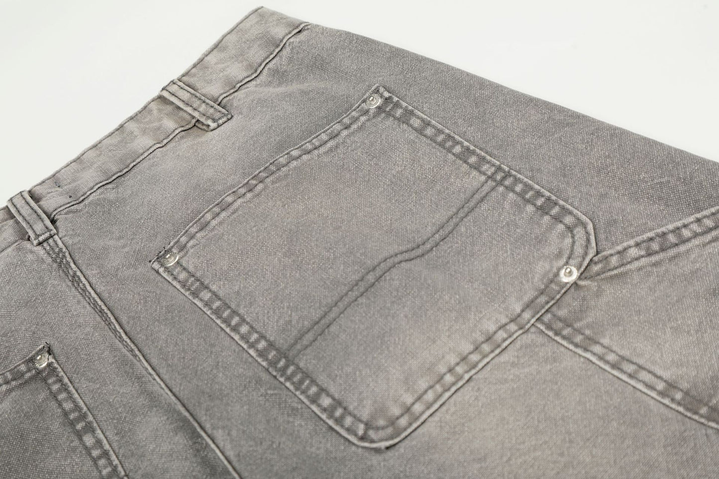 Deconstruction Damage Wide Leg Denim Jeans WN25818