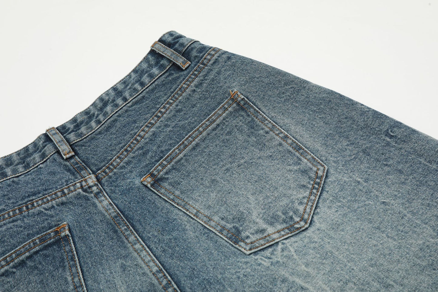 Washed Wide Leg Denim Half Pants WN25692