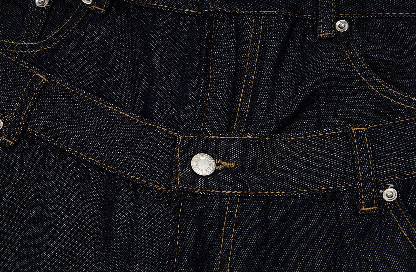 Fake Layered Double-Waist Wide Leg Denim Short Pants WN25667