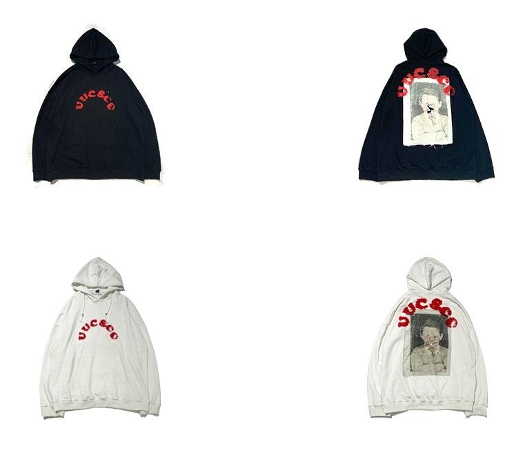 Oversize Print Patch Hoodie WN2195