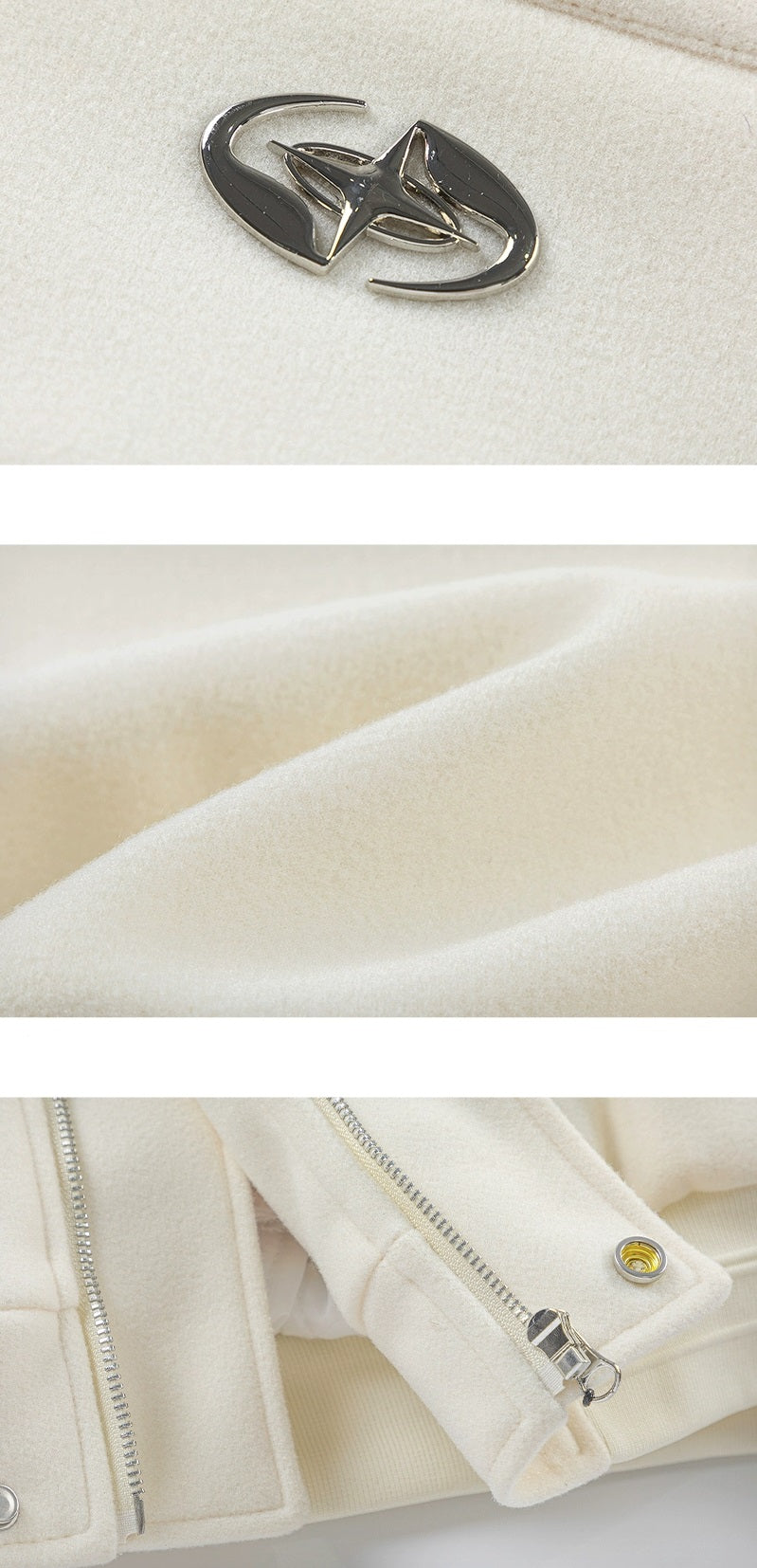 Oversize Standing-collar Wool-like Puffer Jacket WN3012