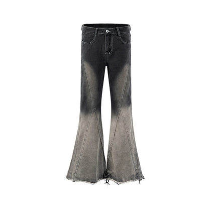 Raw-edge Flared Denim Jeans WN3248