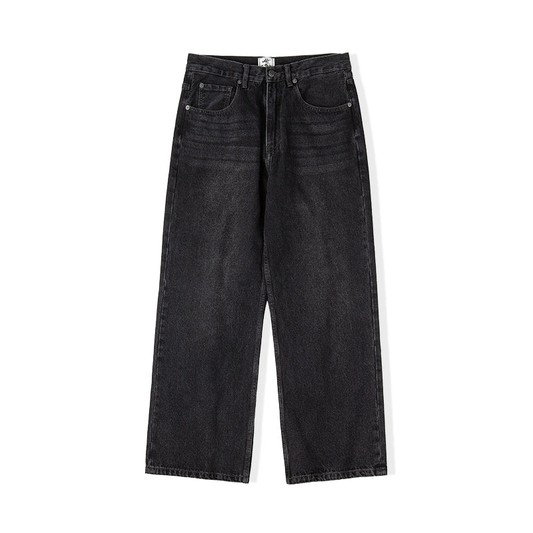 Wash Wide Leg Stright Denim Jeans WN4301