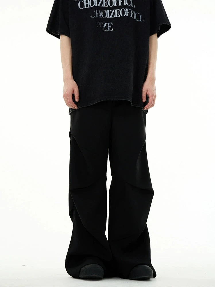 Wide-leg Pleats Design Trousers WN4500