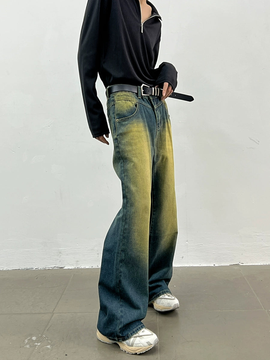 Heavyweight Wash Micro Flare Denim Jeans WN5028