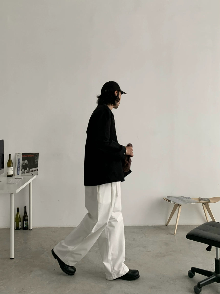 Simple Design Wide Leg Casual Pants WN4743