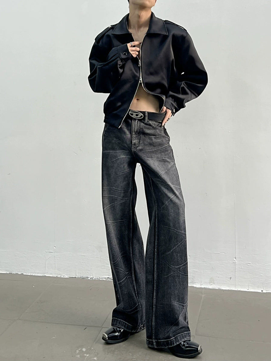 Heavyweight PU Leather Short Jacket WN5008