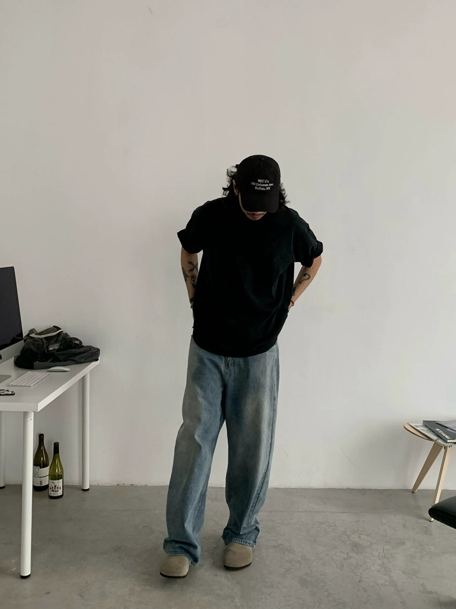 Baggy Wide Leg Denim Jeans WN4726