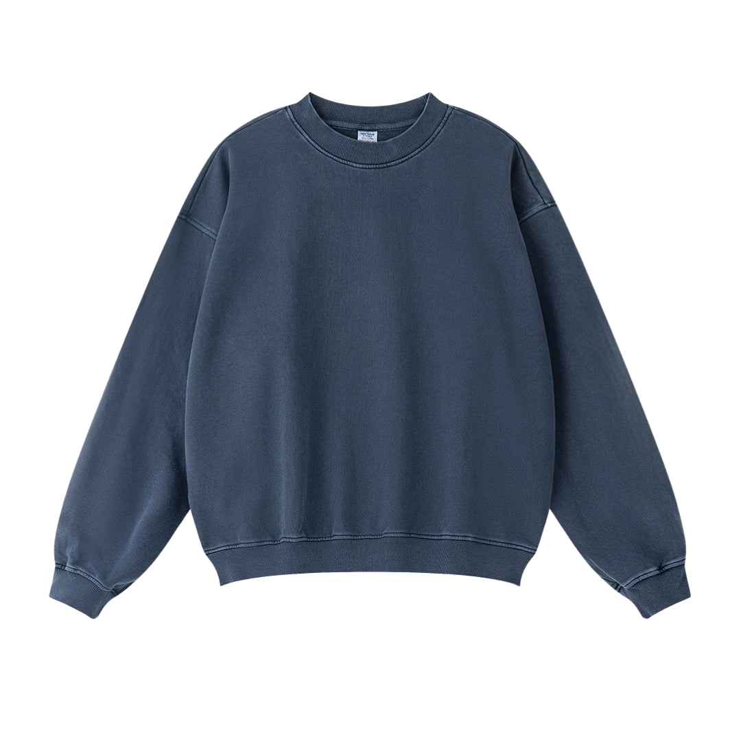 Washed Round Neck Sweatshirt & Sweatpants Setup WN7902