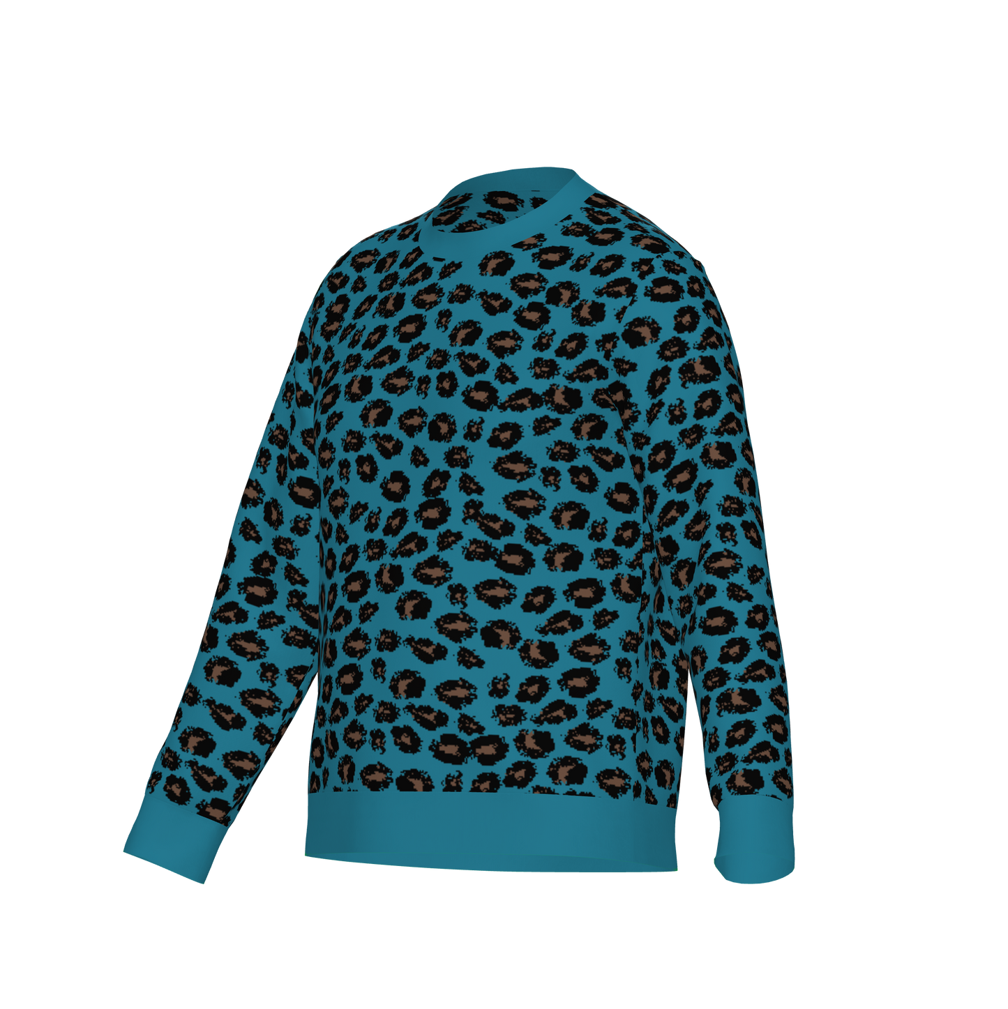 Classic Fit Leopard Pattern Knit Sweater WNK0006