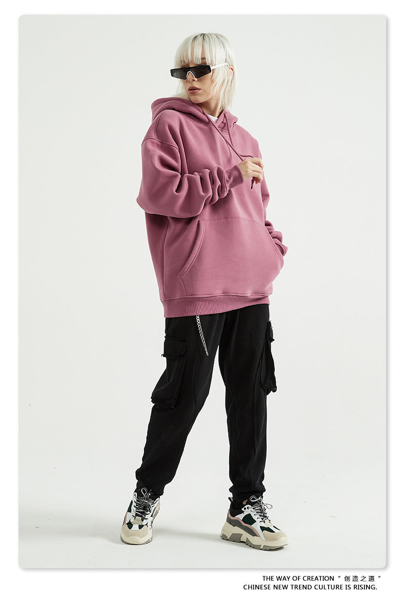 Fleece Lining Oversize Hoodie & Fleece Lining Sweatpants Setup WN9931