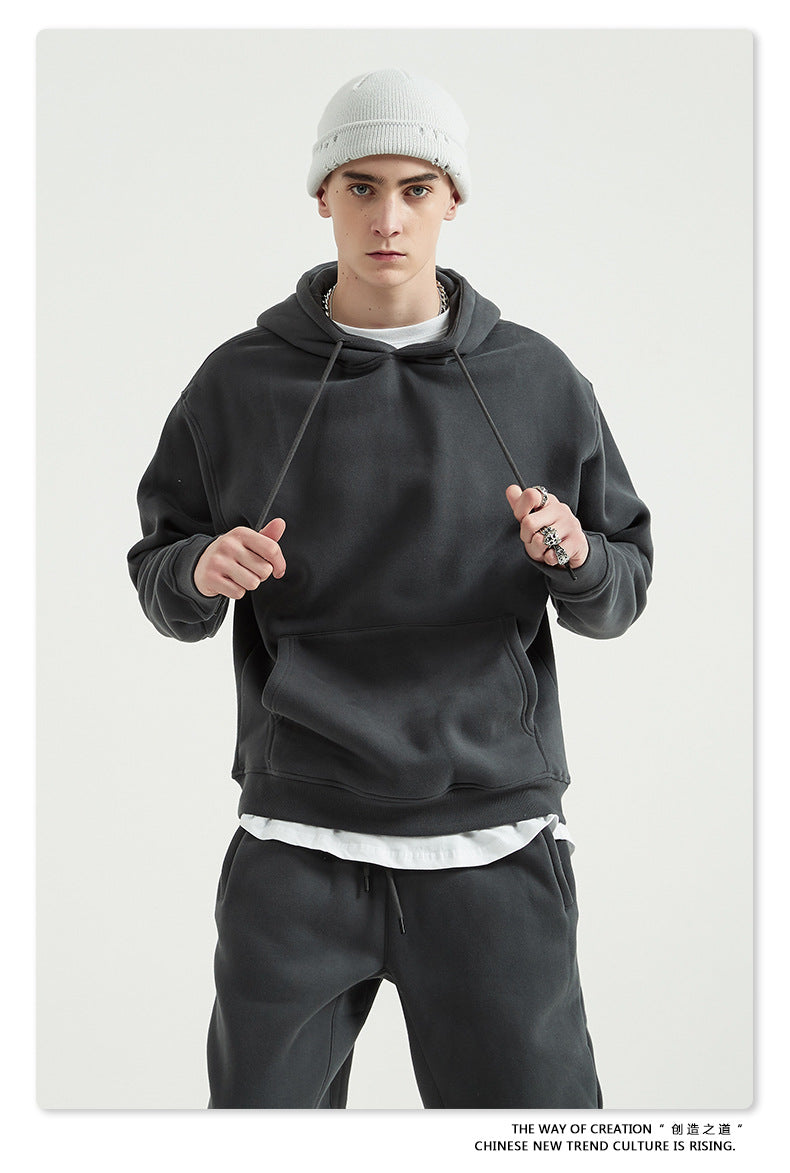 Fleece Lining Oversize Hoodie & Fleece Lining Sweatpants Setup WN9931-K2