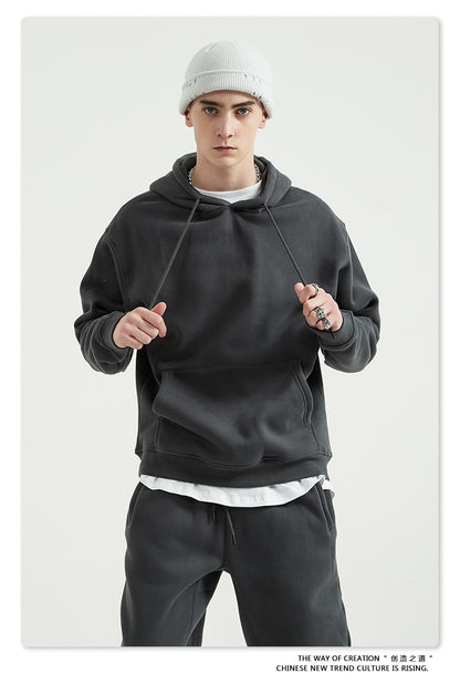 Fleece Lining Oversize Hoodie & Fleece Lining Sweatpants Setup WN9931-K2