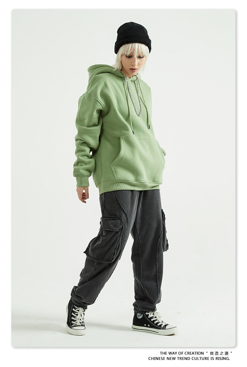 Fleece Lining Oversize Hoodie & Fleece Lining Sweatpants Setup WN9931-K2