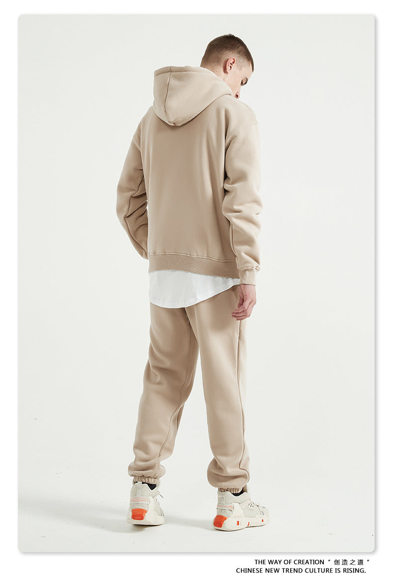 Fleece Lining Oversize Hoodie & Fleece Lining Sweatpants Setup WN9931