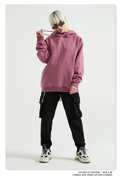 Fleece Lining Oversize Hoodie & Fleece Lining Sweatpants Setup WN9931