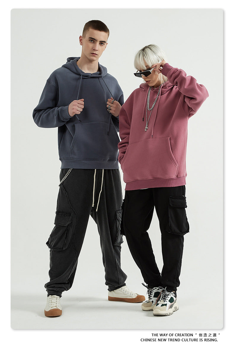 Fleece Lining Oversize Hoodie & Fleece Lining Sweatpants Setup WN9931