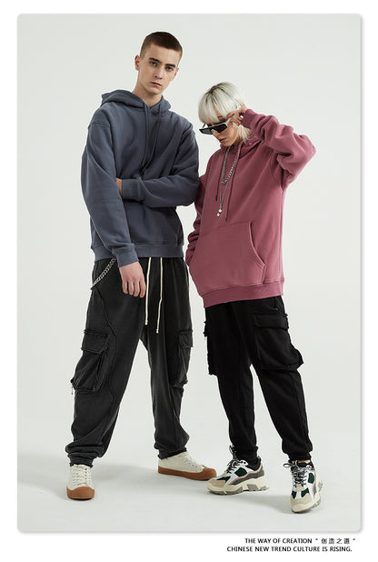 Fleece Lining Oversize Hoodie & Fleece Lining Sweatpants Setup WN9931