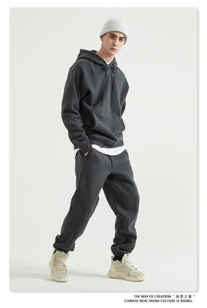 Fleece Lining Oversize Hoodie & Fleece Lining Sweatpants Setup WN9931