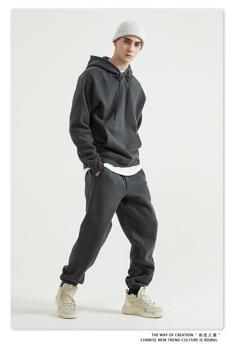 Fleece Lining Oversize Hoodie & Fleece Lining Sweatpants Setup WN9931-K2
