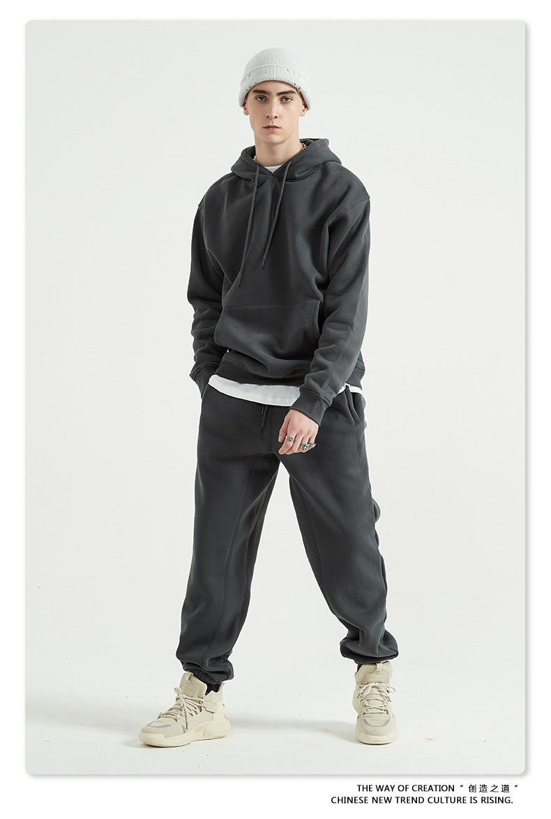 Fleece Lining Oversize Hoodie & Fleece Lining Sweatpants Setup WN9931
