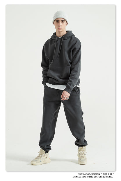 Fleece Lining Oversize Hoodie & Fleece Lining Sweatpants Setup WN9931