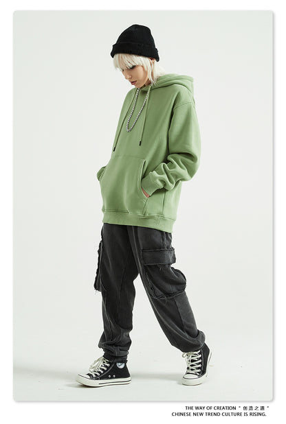 Fleece Lining Oversize Hoodie & Fleece Lining Sweatpants Setup WN9931-K2