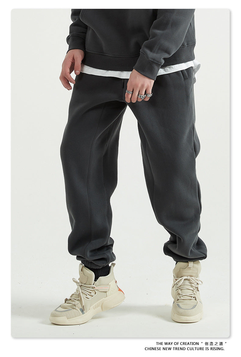 Fleece Lining Oversize Hoodie & Fleece Lining Sweatpants WN9960