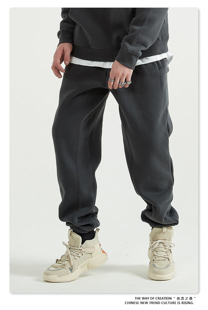 Fleece Lining Oversize Hoodie & Fleece Lining Sweatpants WN9960