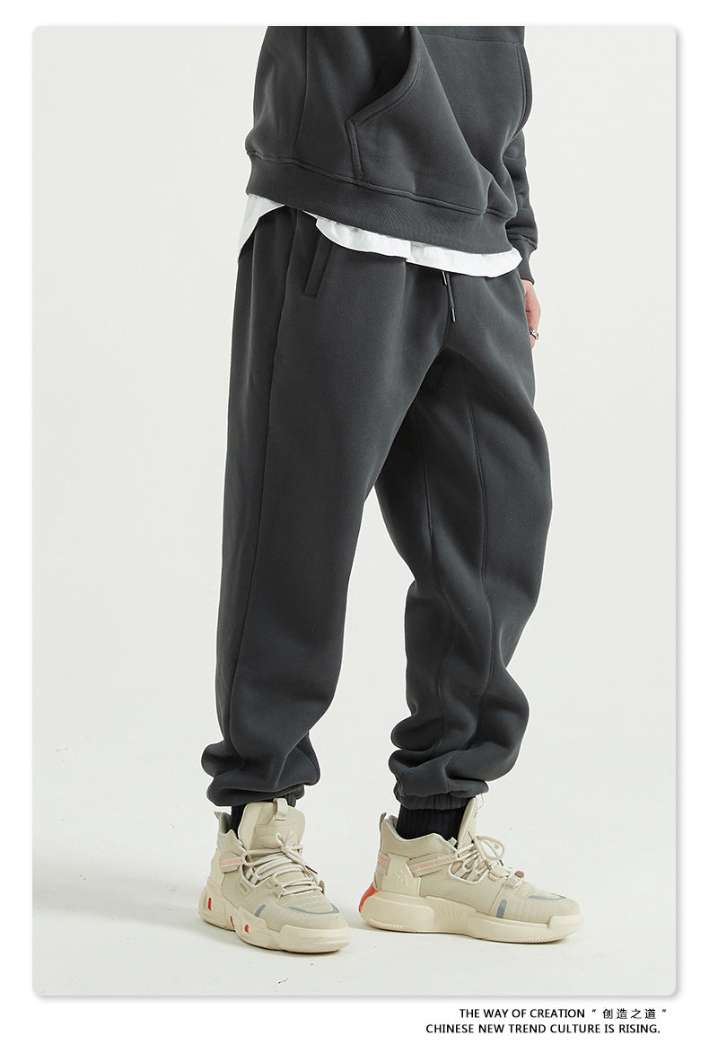 Fleece Lining Oversize Hoodie & Fleece Lining Sweatpants WN9960