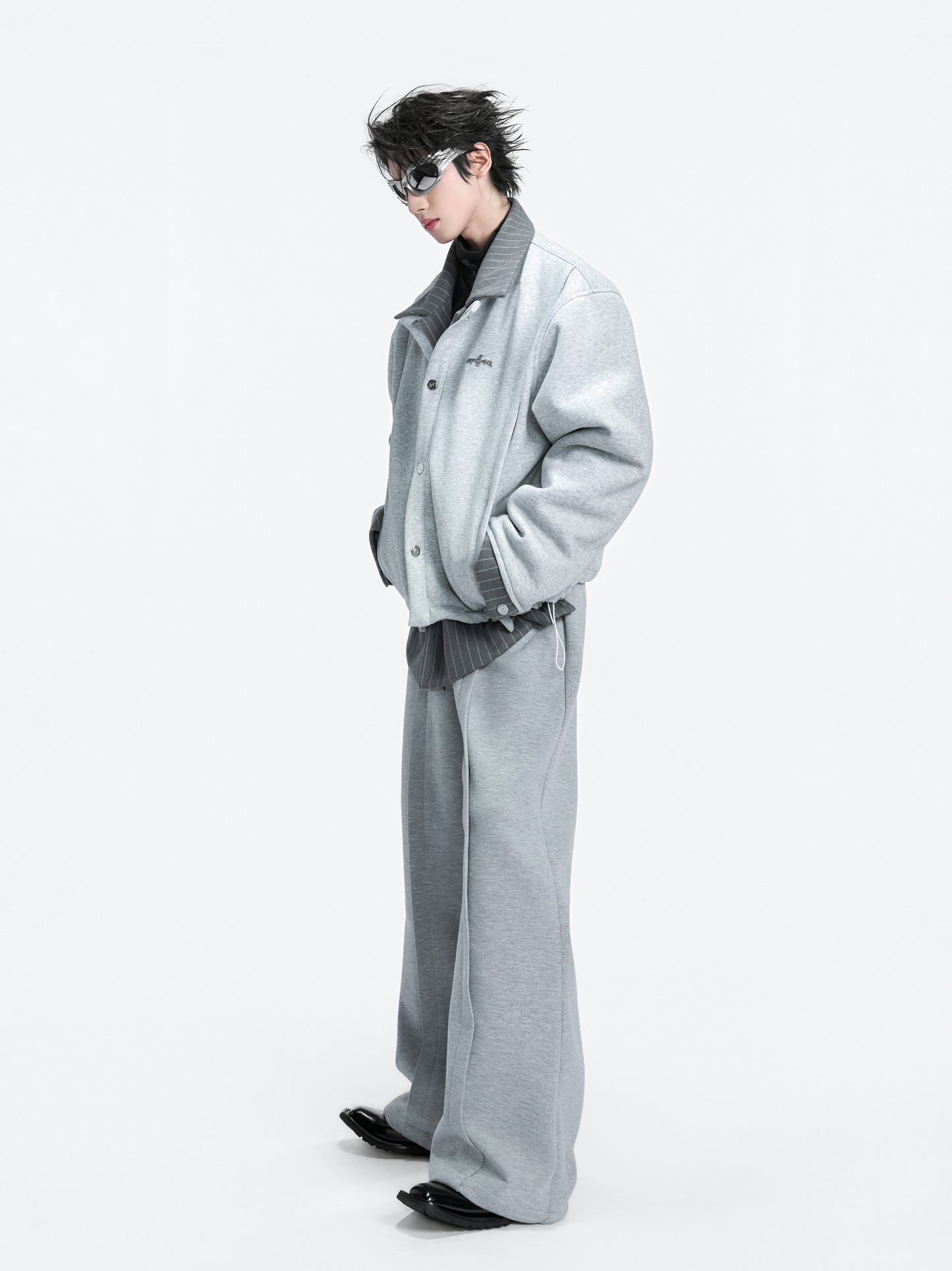 Fake Layered Stripe Jacket WN22600